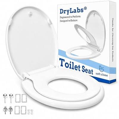 Round Toilet Seat with Built-In Toddler Seat 16.5" - Soft Close for Child & Adult, Potty Training Seat, Durable PP Toilet Seat, Easy Installation & Removal, Fits Most Toilet Bowls