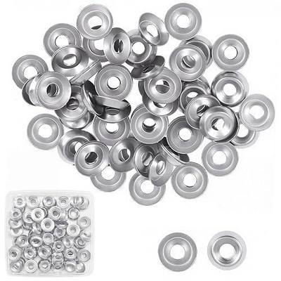 100 Qty #16 Countersunk 304 Stainless Steel Washers for Screws and Bolts,Silver/Black Metal Cup Washer Set for Fastening (Sliver, #16-100)