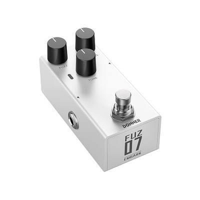 Donner Fuzz Pedal for Electric Guitar, DIY Shell, Analog True Bypass Effects Pedal, Vintage-to-Modern Fuzz Tone(EMBARK 07)