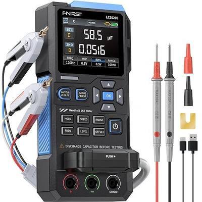 FNIRSI LC1020E 100kHz LCR Meter, 19,999 Counts Resistor Inductor Capacitor Tester, Auto Component Detect, Measures ESR/Q/D/θ/X, 2.8” Color TFT, Dual Parameter Display, Sorting & Open/Short Calibration