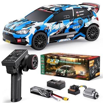 1:12 RC Rally Car Fast Max 50 MPH,Drift Car with Gyro 4X4,Brushless Fast RC Cars with 3S 2200 mAh Battery,1/12 Remote Control Cars for Adults for 4WD,for Racetrack & Mud-Blue