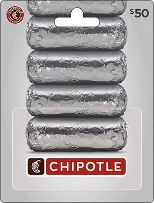 Chipotle Physical Gift Card - $50