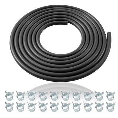 abliubale 10 Feet 3/16 Inch ID Fuel Line Hose Compatible with Honda Champion Predator Briggs & Stratton Kohler Kawasaki Small Engine Generator Kart Minibike Rubber Fuel Hose with 20 Clamps