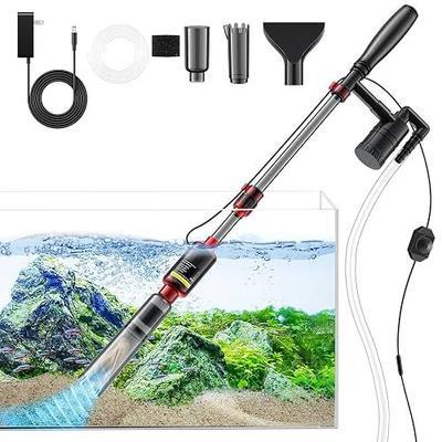 Fish Tank Cleaner - Aquarium Gravel Cleaner, 530GPH/32W Electric Fish Tank Cleaning Tools, Adjustable Water Flow Aquarium Cleaner Kit, Turtle Tank Gravel Cleaner Vacuum for Wash Sand, Water Changing