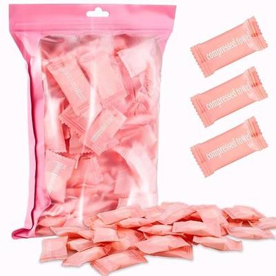 150Pcs Compressed Towel Tablets, Portable Mini Compressed Towels, Disposable Face Towel Washcloths for Travel, Beauty, Home Hand Wipes, Camping, Hiking, Outdoor Activities,Individually Wrapped MEQHUO