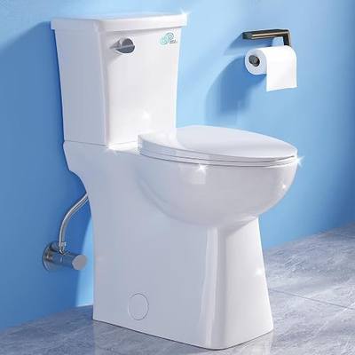 Simple Project 21 Inch Tall Toilets for Seniors, ADA Elongated Toilet Seat | Powerful Single Flush 1.28 GPF, 12” Rough In, Comfort Height Toilets for Bathroom & Tall Person/Elderly/Handicapped