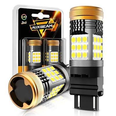 Auxbeam B21 Series 3157 LED Bulbs White Built in Resistor Error Free Anti Hyper Flash 3156 3457 4157 Bulb 600% Super Bright Backup Reverse Light Parking Daytime Running Turn Signal Lights