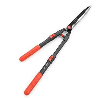 AGRICUT Garden Hedge Shears Extendable - Hedge Clippers Handheld with Wavy Blade High Carbon Steel Telescopic Hedge Trimmer for Garden Yard