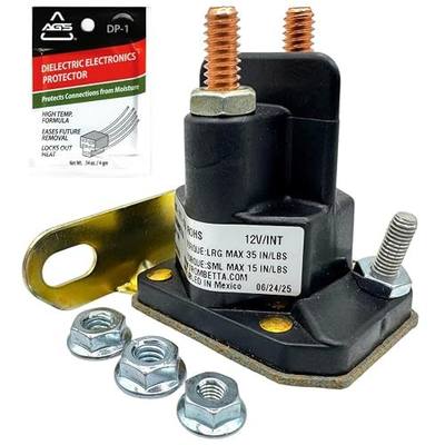 Genuine OEM Trombetta 12V Starter Solenoid Relay Switch Kit for Hustler 030817, Raptor (SD, SDX, Flip-Up), FasTrak Zero Turn Riding Lawn Mower Parts, 832-1211-210