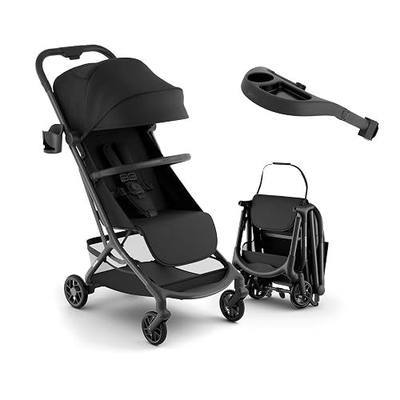 Neo Lightweight Baby Travel Stroller Airplane-Friendly | One-hand fold with near-flat recline includes snack tray UPF 50+ canopy and rain cover for newborns to toddlers up to 55 lbs