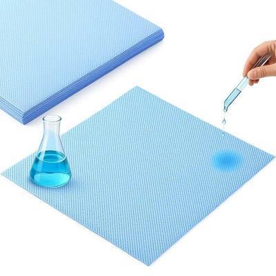 50 Pcs Bench Liner, Laboratory Bench-top Absorbent Liner with Poly Backing, Blue, 20 x 18 Inches