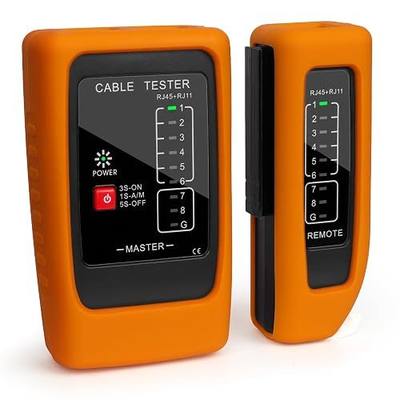 Brileine Network Cable Tester and Ethernet Tester with POE Detection | 300m Remote RJ45 Tester for Cat5/Cat6 Cable, Automatically Checks Continuity, Open, Short, Crossover (Battery Not Included)
