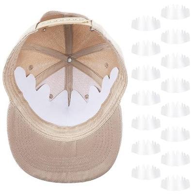 15pcs Hat Insert to Keep Shape, Baseball Cap Sweat Liner, Baseball Cap Shaper Insert, Reusable Felt Hats Liner, Sweat Protection & Easy to Clean for Baseballs Caps, Duckbill Caps White