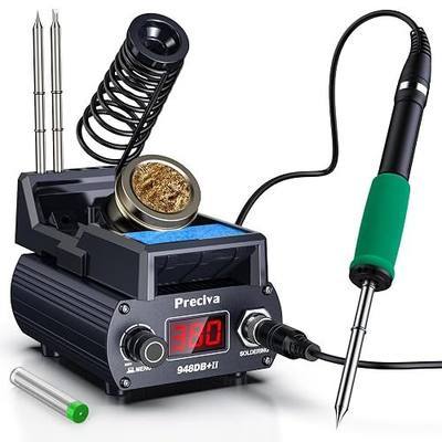 Portable Soldering Station-T12 Solder Iron Tip, 75W Digital Display Soldering Iron Station-Fast Heating (5S), °C/ºF Conversion(392°F to 896°F), Auto Sleep&Calibration Support for Electronics Repair