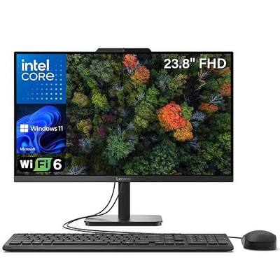 Lenovo IdeaCentre 24 AIO 23.8" FHD IPS Desktop Computer, Intel Processor, 16GB DDR4, 512GB PCIe SSD, WiFi 6, Bluetooth 5.2, Webcam, Office 365, Keyboard & Mouse, Windows 11 Home, Dark Gray | FHD IPS Display, WiFi 6, Bluetooth 5.2, Webcam, Keyboard, Mouse, Windows 11 Home, Office 365, Dark Gray