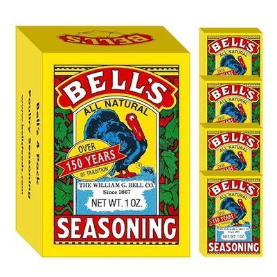 Bell's All Natural Seasoning – 1 oz Box – Classic Salt-Free Poultry Blend – Gluten-Free, Kosher, Non-GMO (Pack of 4)