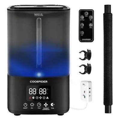 Coospider 4.2L Reptile Humidifier Fogger, for Tank with Dual Hose/Tube, Top Fill Humidifier, Cool Mist Humidifiers with Timer & Humidity Control, Quiet Fogger for Reptile, Terrarium