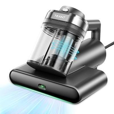 Teant Bed Mattress Vacuum, 18 kPa & Green Light Dust Detection, MV-Grey | 2-Speed Bed Vacuum Cleaner with 253.7nm UV-C & Ultrasonic, LED Display, 149℉ Heat, HEPA, Aroma & Anion for Bed Sofa Pet Hair