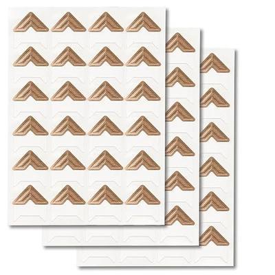 GOONAVI 15 Sheets 360 Pcs Acid-Free Photo Corners, Self-Adhesive Mounting for Wedding Scrapbook Supplies, DIY Photo Album, Journal, Guest Book, Memory Book (Rose)