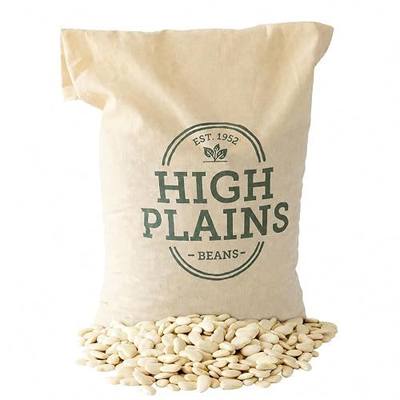 High Plains Beans Large Lima Beans, 10 lb Bag, Premium Butter Beans | Premium dry butter beans, high protein and high fiber. Dried beans for soup, slow cooker recipes, vegan pantry staple.