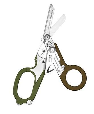 LEATHERMAN, Raptor Rescue, 6-in-1 Heavy-Duty Emergency/Trauma Shears with Carbide Glass Breaker & Strap Cutter, Made in the USA, Woodland