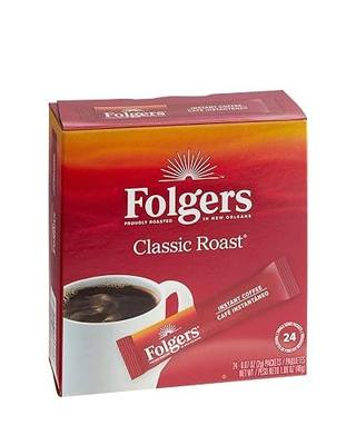 Folgers Classic Roast Instant Coffee, Single Serve Packets