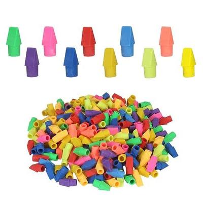 300 Pack Pencil Top Erasers Bulk 10 Colors and Cap Erasers for Pencils for Kids, Students