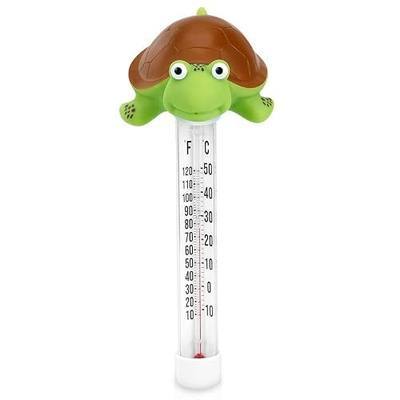 Floating Pool Thermometer, Large Display with String Easy to Read, Shatter Resistant, for Outdoor & Indoor Swimming Pools, Spas, Hot Tubs & Aquariums (Turtle)