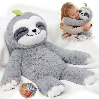Mewaii Weighted Stuffed Animals Sloth Plush, Heatable Coolable, 4 lb, 20in | Mom's Choice Award, Microwaveable Inner Pad, Huggable Sloth Plushies, Cozy Gift for Kids & Adults