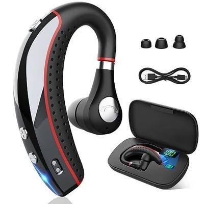 Bluetooth Headset V5.3, Bluetooth Earpiece with 72H Talk Time, Hand-Free Headphones Comfortable Fit, Bluetooth Headphones with Microphone for iOS, Android Devices, for Trucker/Office