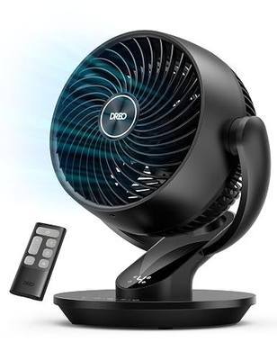 Dreo Fan for Bedroom, 13-Inch Oscillating Table Air Circulator Fan for Whole Room, 120° Tilt Adjustment, 28dB Ultra-Quiet, 70ft Powerful Airflow, 4 Speeds Desk Fans with Remote for Home, Office (Renewed)