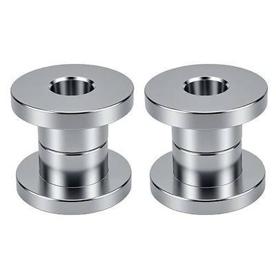 Solid Handlebar Riser Bushings Compatible with Harley Davidson Touring Softail Dyna Sportster - Heavy Duty Steel Handle Bar Mounts for Road King, Electra Glide, Street Glide - Chrome 4 Pack