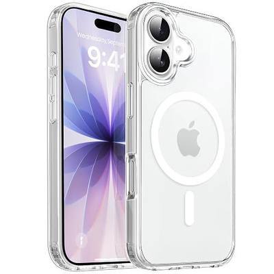 CACOE Magnetic Case for iPhone 17 6.3 inch, Clear | Compatible with MagSafe & Magnetic Car Phone Mount, Not Yellowing, Anti-Scratch