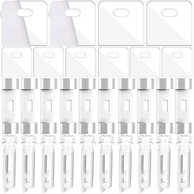 Geelin 80 Pcs Vertical Blind Repair Kit Include 40 Clear Repair Tabs 20 Replacement Stems 20 Clips for Vertical Blinds Replacement Slats