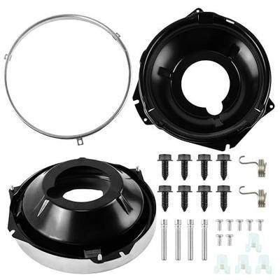 Black headlight frame and fixing ring kit - compatible with Chevrolet Nova, Monte Carlo, Chevrolet II