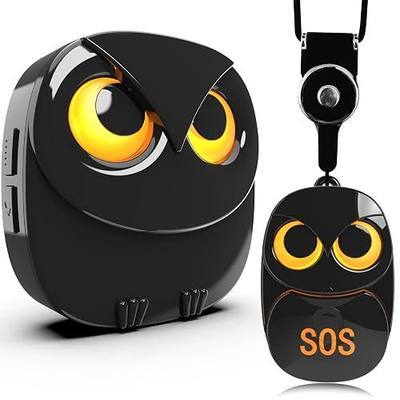 Caregiver Pager Wireless Call Button, 1 Transmitter + 1 Receiver, Black | 500+ Feet, SOS Alert Nurse Calling Elderly Fall Help System for Patient/Disabled Monitoring at Home, IP55 Waterproof