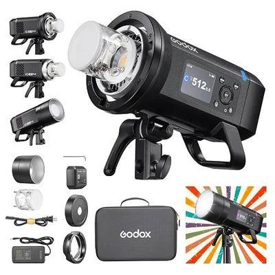 Godox AD400PROII Profession Studio Flash Light with Godox&Bowens Mount GN72 400Ws 2.4G TTL HHS 1/8000S 5600K±200K 21.6V/2600mAh 0.01-1s Recycle Time 30W Modeling lamp for Portrait/Product Photography