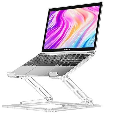 Laptop Stand for Desk, Portable Acrylic Laptop Riser, Ergonomic Adjustable Computer Stand Holder for Notebook MacBook Air Pro, Dell XPS, HP (10-17.3'')