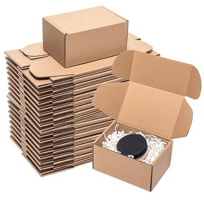Wowxyz Shipping Boxes 6x4x3" 60 Pack - Brown Kraft Corrugated Cardboard Mailing Box for Small Business, Medium Literature Mailer Packaging Supplies