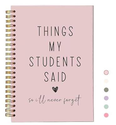 bitCNY Teacher Gift Spiral Notebook Light Pink, Thank You Gift for Teacher, Teacher Appreciation Gifts, Keepsake Journal, Teacher Notebooks for School Supplies, Home & Office, Spiral Bound 5.5x8.5