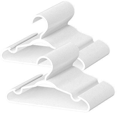 60 Pack Baby Plastic Hangers,12.83" Ultra-Thin,Non-Slip Hangers for Children. Ideal for Closets and Nurseries.Designed for Newborns and Children's Clothing,Including Trousers,Coat,Dresses.(White)