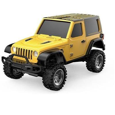 ARRIS 1:36 Mini RC Crawler, 4WD Off-Road RC Car with 2.4G Remote, Battery & Lights RTR for Adults Hobby Gifts (Yellow)