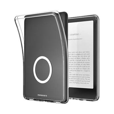 PopSockets Kindle Paperwhite Case (12th Gen, 7”, 2024/25), Signature Edition & Colorsoft Protective Cover with Built-in MagSafe-Compatible Ring for PopGrip, E-Reader Accessory - Clear