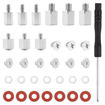30 Pcs M.2 SSD Screws NVMe Standoff Kit for Asus MSI Gigabyte | For Asus MSI Gigabyte ASRock Motherboards, Nickel Plated Carbon Steel Laptop PC Repair Tool Set, Clear Label Storage Box