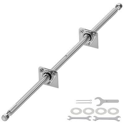 Heavy Duty DIY Steel 44" Go Kart Live Axle Kit 1" Diameter | Go Kart Live Axle with 1" Bore 3/4" Step Down 3/4-16" Fine Thread Ends 1/4" Keyway Replacement for Go Cart ATV Quads Parts