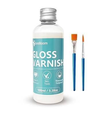 100ml Varnish – Clay Glaze for Air Dry Clay, Helps Prevent Cracks, Scratches & Wear, While Adding a Clear Glossy Finish (Gloss)