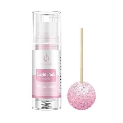 Light Pink Edible Glitter Spray – Herbeklab 10g Food Grade Edible Shimmer Spray for Cakes, Cookies, Chocolate, Strawberries, Drinks and Cocktails– Upgraded Bottle Design