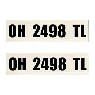 Boat Registration Numbers Vinyl Decal Sticker Set – 3" Tall Upright Style for Boats, Jet Skis, Kayaks & More 868