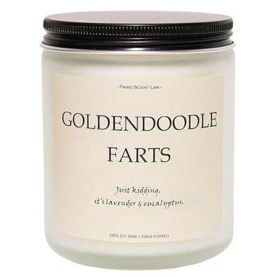 Goldendoodle Gifts, Dog Mom Gifts Candle, Lavender & Eucalyptus, 7 OZ | 100% Soy Wax • Natural Essential Oils • 50-Hour Burn • Goldendoodle Gifts for Dog Lovers • Goldendoodle Decor