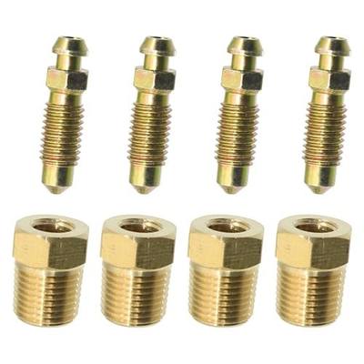 4 Sets Bleeder Screws 1/8" NPT, 1/8"-27 Threads with 1/4"-28 Bleeder Screws | Brass material, Brake bleeder valves, Coolant bleeder screw repair kit, For vehicles brake system